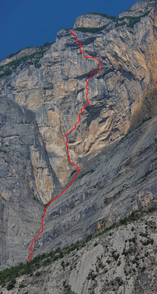 "Brento Centro" - przebieg drogi (fot. Alpine Wall Tour)