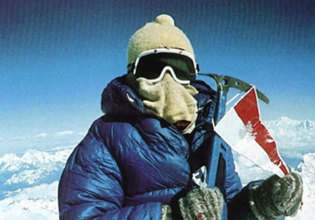 Wanda Rutkiewicz na szczycie Mount Everest, 16.10.1978