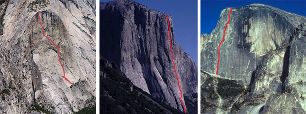 Trzy drogi, trzy ściany, czyli Triple Crown: Mt. Watkins, El Capitan i Half Dome (fot. supertopo.com)