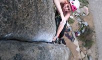 Molly Mitchell na "Crank It" 5.13+ R/X w Boulder Canyon (fot. Cedar Wright)