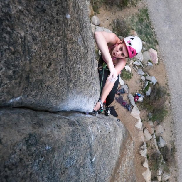 Molly Mitchell na "Crank It" 5.13+ R/X w Boulder Canyon (fot. Cedar Wright)