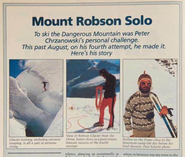 Mount Robson to był najtrudniejszy i najbardziej znany wyczyn Petera Chrzanowskiego (fot. arch. Peter Peru Chrzanowski)